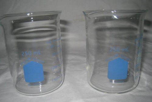 2 PYREX VISTA 250ml GLASS BEAKER