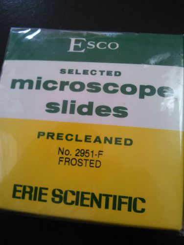 Esco Erie Scientific Microscope Slides Precleaned Frosted 3&#034; x 1&#034; # 2951-F