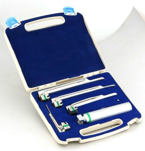 Miller Fiberoptic LED Laryngoscope SET-4 blades English Profile