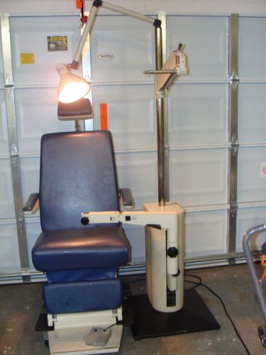 Reichert premier tilt exam chair with a reichert premier stand. reconditioned. for sale