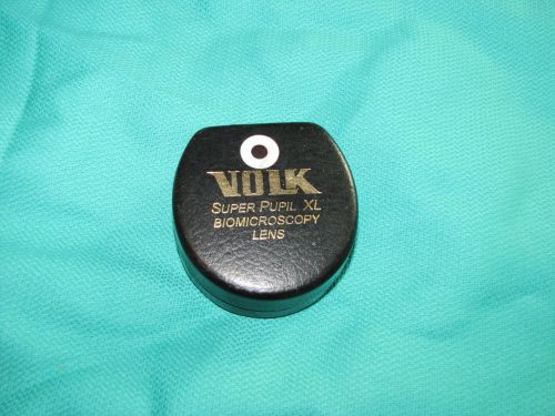 VOLK SUPER PUPIL SLIT LAMP LENS W/ CASE AND ALL ATTACHMENTS