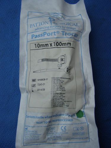 1-patton surgical passport trocar ref: 10100cs-11 (10mm x 100mm) for sale