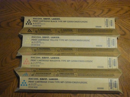 2 Complete Sets of Ricoh MP C2550 toner (2 black, 2 magenta, 2 yellow, 2 cyan)