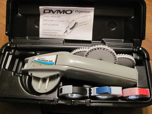 Dymo Organizer Label Maker +  3 reels of tape Red Blue Black in original case