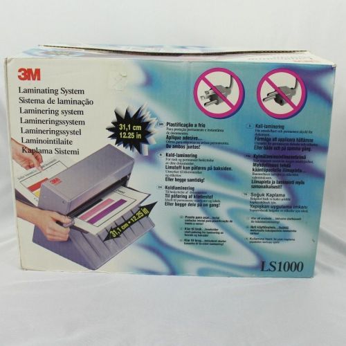 3m Scotch LS1000 Heat-Free 12-Inch Laminating Machine- Fast- Free Shipping !