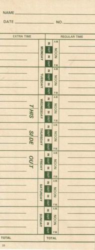 Time card acroprint 150 bi-weekly double sided timecard c-33-2 box of 1000 for sale