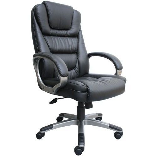 Boss black leatherplus executive chair adjustable perfect for board round table for sale