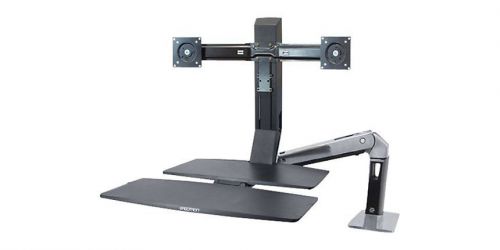 Ergotron WorkFit Mfg. Part: 24-316-026 - A Dual Monitor Sit Stand Workstation