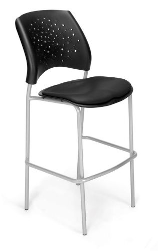 Ofm stars and moon cafe height chair chrome vinyl black for sale