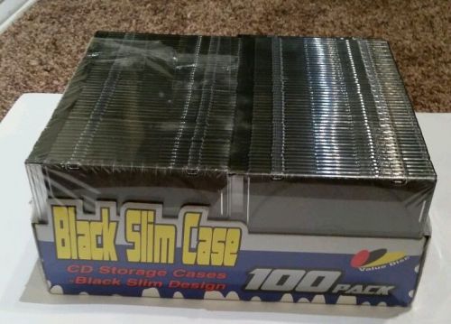 98 New Black Slim CD / DVD Jewel Cases ?NEW?