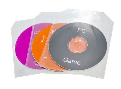 Teknmotion Tmcls200 Cd/dvd Plastic Sleeves 200 Single Clear