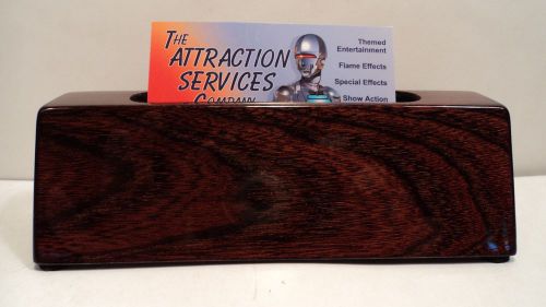 Blue Star RD2451 Mahogany Wood Desk Business Card Case