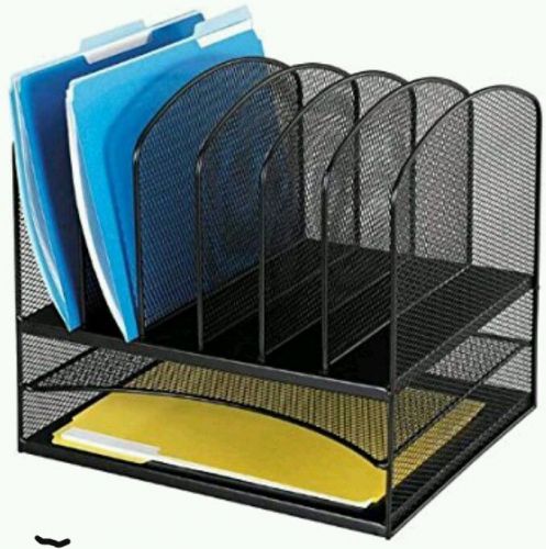 New Desk Organizer for Office, Pencil, Paper, Desktop Storage, Black