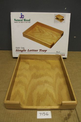 JCF NATURAL WOOD SOLID OAK SINGLE LETTER TRAY KD-1414 13.6&#034;X10.6&#034; (7156)