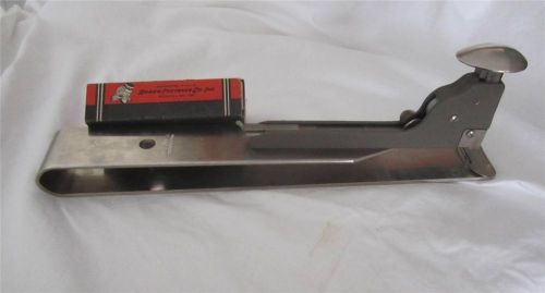 HOTCHKISS 12” deep throat STAPLER long arm VINTAGE excellent w ARROW staples