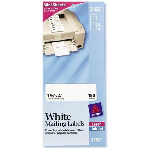 Avery Mini-sheets Laser/inkjet Mailing Label - 1.33&#034; Width X 4&#034; Length - (2162)