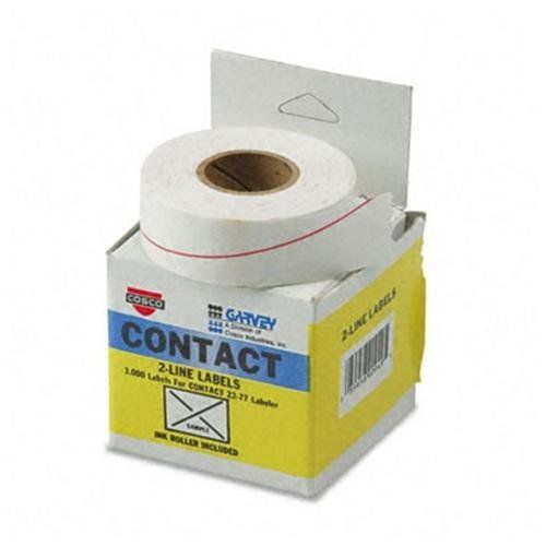 Consolidated Stamp Cosco Garvey Labeler 2-line Label Rolls - 0.63&#034; (090949)