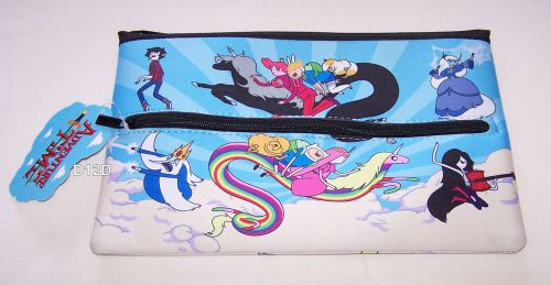 Adventure Time Group Alternate Blue Printed Neoprene Zip Up Pencil Case New