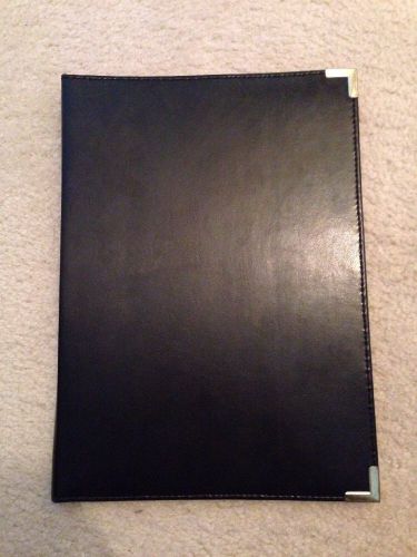 Career Professional Simple Interview Portfolio Black Leather EUC