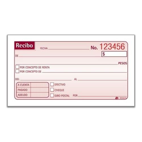 Adams spanish money/rent receipt - dc2501s for sale