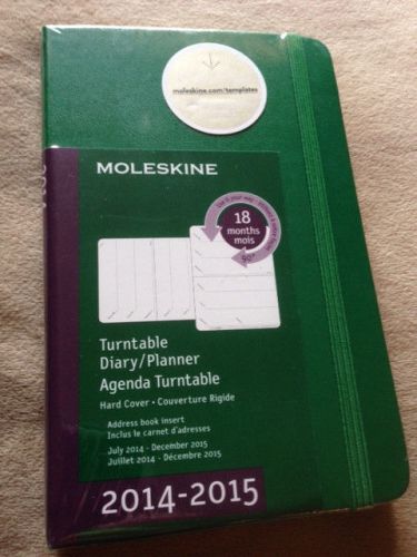 New 2015 moleskine green large turntable diary planner 18 months hard sealed for sale