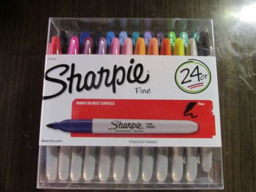 SHARPIE MARKERS  24 CT. ASST COLORS Fine    FREE SHIP