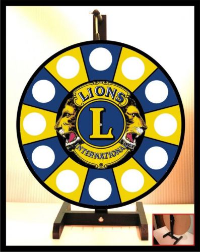 Lions club prize wheel 18&#034; spinning tabletop bartop for sale