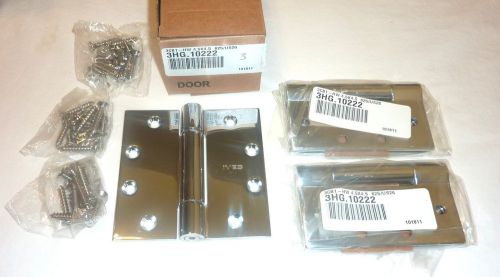 3 ives 3cb1hw 4.5&#034; x 4.5&#034; 625/us26 3 knuckle concealed butt hinge bright chrome for sale