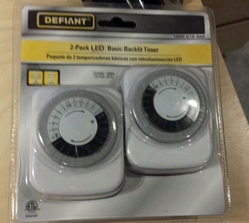 Defiant programmable 15 amp 24-hour plug-in mechanical timer -  led for sale