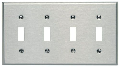 Brainerd 126434 Quad Switch - Satin Nickel Wall Cover