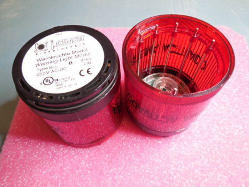 2 PCS J.AUER TYPE SLL B IP65-250VAC/DC 7W RED