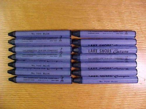 14 vintage lake shore crayons the american crayon co. no.1120 blue for sale