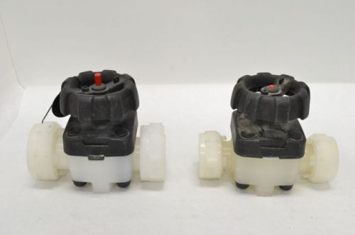 LOT 2 GEMU CONCAVE POLYPROPYLENE DN32 DA40 PN10 1-1/4IN DIAPHRAGM VALVE B224439