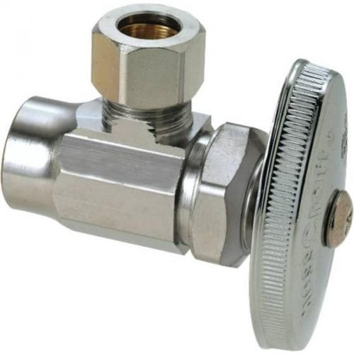 Angle Valve 1/2&#034; Sweat X 3/8 Comp R19X C BRASSCRAFT Water Supply Line Valves