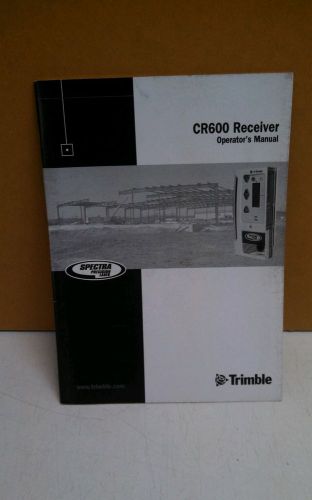 SPECTRA CR600 USER MANUAL LASER LEVEL