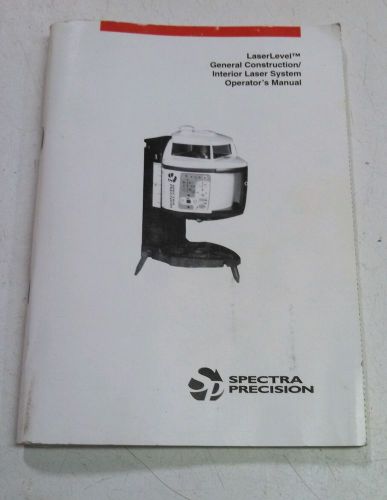 SPECTRA - PHYSICS 1485HP 1470HP OPERATORS MANUAL LASER LEVEL