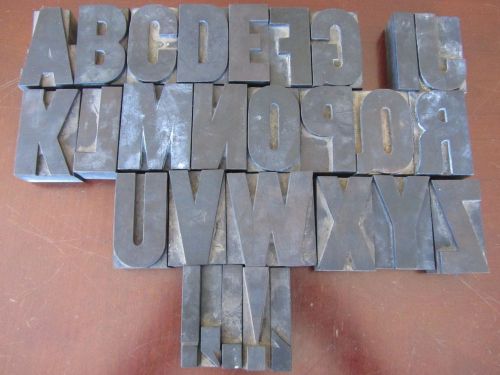 2 5/8 inch Antique Letterpress Wood Type Printers Blocks Lot Of 28