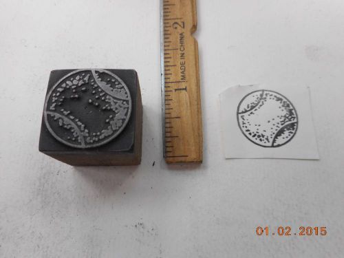 Printing Letterpress Printers Block, Baseball Ball