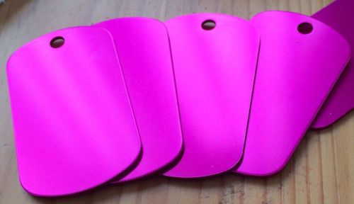 100 Hot Pink Pet GI identification tags Anodized Aluminum Laser blank wholesale