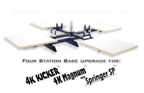 Silk Screen Printing Press UPGRADE 4 STATION BASE -  MAGNUM, KICKER, SPRINGER SP