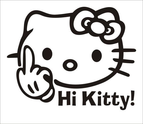 2X Hello Kitty vinyl bedroom wall art decal sticker truck bumper laptop FAC-1134