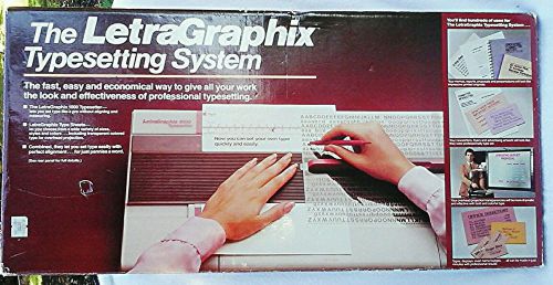 THE LETRAGRAPHIX TYPESETTING SYSTEM NEW IN BOX