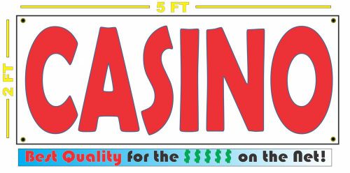 CASINO Banner Sign NEW Larger Size for Bingo Hall Gambling Parlor