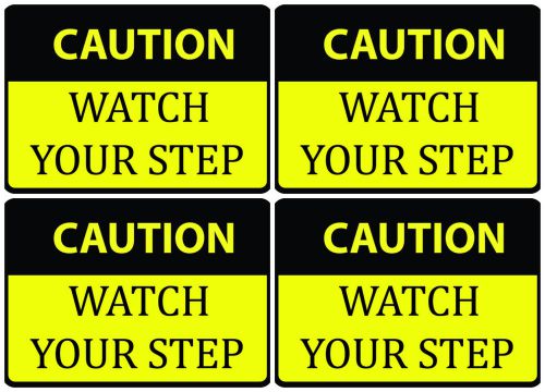 Protect caution watch your step practice yellow high quality signs 4 pack usa for sale