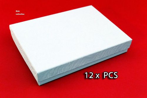 Lot of 12 white cotton filled boxes jewelry gift boxes bracelet for sale