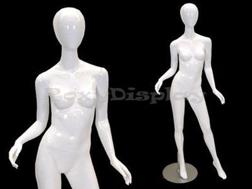 Female Highend Fiberglass Egg Head Mannequin Display Dress Form #MD-A2W1