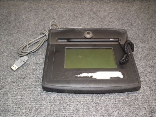 Topaz systems t-l755-hsb lcd usb  4x3 credit signature capture pad *w/ stylus* for sale