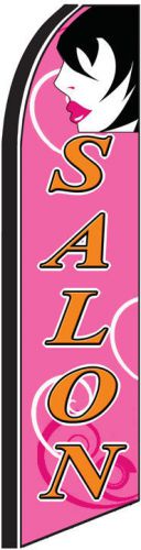 Salon pink 11.5&#039; tall bow business swooper flag banner for sale