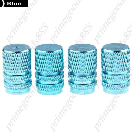 4 x Car Alloy Tire Caps Decoration Valve Stem Cap Cover Deal Free Shipping Blue