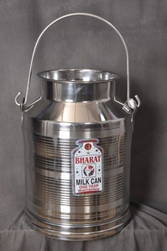 STEEL MILK CAN POT JUG FOR DAIRY FARM 15 LITRE/15 QT/4 GALLONS MILK STORAGE